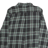 VANS Mens Black & Green Check Shirt M Long Sleeve Cotton Casual Button Pocket