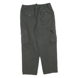 BATY Mens Cotton Blend Cargo Trousers Black Regular W34 L28 Casual Zip