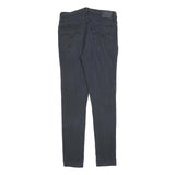 LEVI'S 711 Womens Jeans Black Slim Skinny Denim Medium W29 L30 Zip Closure