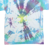 GILDAN Mens Blue & Purple Tie Dye T-Shirt M Short Sleeve Crew Neck Casual Cotton