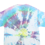 GILDAN Mens Blue & Purple Tie Dye T-Shirt M Short Sleeve Crew Neck Casual Cotton