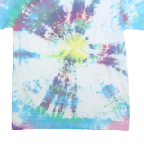 GILDAN Mens Blue & Purple Tie Dye T-Shirt M Short Sleeve Crew Neck Casual Cotton