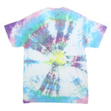 GILDAN Mens Blue & Purple Tie Dye T-Shirt M Short Sleeve Crew Neck Casual Cotton