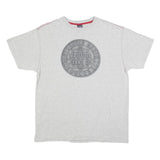 NAUTICA Mens Grey Authentic Denim Jeans Co Graphic T-Shirt L Short Sleeve Crew