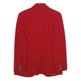OLIVER Womens Red Wool Button Jacket UK 8 Classic Tailored Blazer Style
