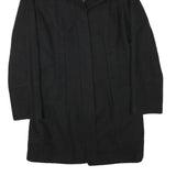 ZARA BASIC Womens Black Wool Blend Jacket M Button Closure Elegant Classic