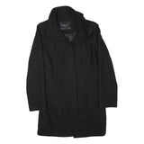 ZARA BASIC Womens Black Wool Blend Jacket M Button Closure Elegant Classic