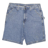 Mens Blue Denim Casual Shorts 3XL W38 Cotton Blend Comfortable Fit