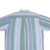 NAUTICA Mens Blue & Green Striped Cotton Shirt XL Button Down Casual Summer