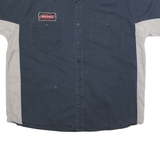 DICKIES Womens Blue & Grey Workwear Cotton Blend Shirt XL Casual Utility