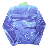 HARDCORE Mens Blue & Green Jacket M Polyester Blend Zip Retro Design Activewear
