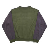 VINCI Mens Purple & Green Sweatshirt Crew Neck L Cotton Blend Casual Pullover