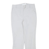 REISS Womens Cotton Blend Light Grey Regular Fit Straight Trousers W27 L27 Smart