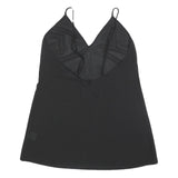 ALICE MCCALL Womens Black Sleeveless V-Neck Plain Cami Top L Slim Fit