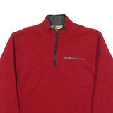 IZOD Mens Red Zip Jacket XL Polyester Plain Lightweight Casual Outdoor
