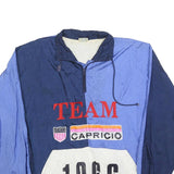 CAPRICO Mens Blue & Navy Outdoor Nylon Jacket M Athletic Colourblock Zip Pockets