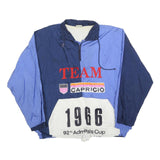 CAPRICO Mens Blue & Navy Outdoor Nylon Jacket M Athletic Colourblock Zip Pockets
