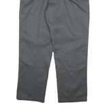 DICKIES Mens Grey Regular Fit Straight Trousers W40 L30 Cotton Blend Zip Closure