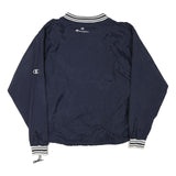 CHAMPION Mens Navy Blue Athletic Jacket L Polyester Blend Varsity Style