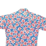 BOUVY Mens Blue & Pink Floral Rayon Shirt M Hawaiian Casual Summer Style
