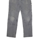 CARHARTT Mens Cotton Blend Grey Relaxed Straight Trousers W32 L32 Workwear