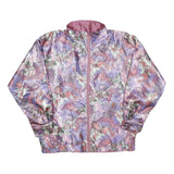 LAFAEL Womens Pink & Purple Floral Polyester Jacket XS Woven Zip Reversible