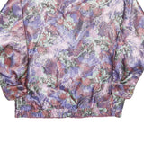 LAFAEL Womens Pink & Purple Floral Polyester Jacket XS Woven Zip Reversible