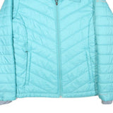 COLUMBIA Womens Blue Lightweight Jacket L Polyester Blend Quilted Warm Zip