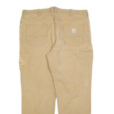 CARHARTT Mens Jeans Beige Relaxed Straight Denim W40 L32 Workwear Zip Closure