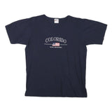 INTEX Mens Navy Colorado Graphic T-Shirt M Short Sleeve Crew Neck Cotton Blend