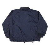 SIGMA Mens Navy Blue Coach Jacket L Nylon Plain Button Closure Casual Training