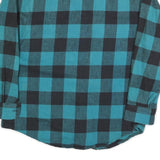 ST JOHNS BAY Mens Blue & Black Checked Shirt XL Casual Button-Down Long Sleeve