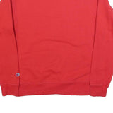CHAMPION Mens Red Cotton Blend Crew Neck M Sweatshirt Pullover Plain Casual