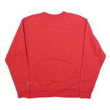 CHAMPION Mens Red Cotton Blend Crew Neck M Sweatshirt Pullover Plain Casual