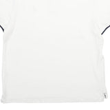 NAUTICA Mens White & Navy Cotton Short Sleeve Polo Shirt M Classic Fit