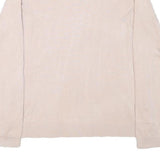 CALVIN KLEIN Womens Beige Plain Cotton Blend Jumper Crew Neck Basic Knit M