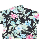 CC HUGHES Womens Black Floral Print Short Sleeve Shirt XL Casual Summer Top
