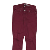 GAP Womens Slim Skinny Jeans Burgundy Cotton Blend W27 L27 Legging Skimmer