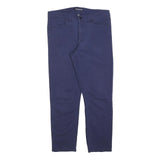 CALVIN KLEIN JEANS Womens Cotton Blend Blue Slim Slim Leg Trousers W30 L28