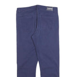 CALVIN KLEIN JEANS Womens Cotton Blend Blue Slim Slim Leg Trousers W30 L28