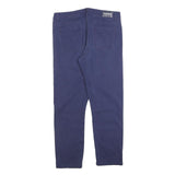 CALVIN KLEIN JEANS Womens Cotton Blend Blue Slim Slim Leg Trousers W30 L28