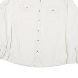 WRANGLER Mens White Shirt XL Cotton Blend Casual Long Sleeve Button Down