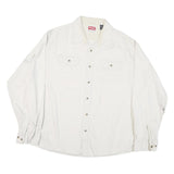 WRANGLER Mens White Shirt XL Cotton Blend Casual Long Sleeve Button Down