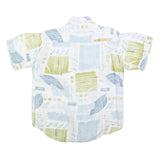 SCHILD Mens Blue & Green Pattern Shirt L Casual Cotton Blend Summer Style