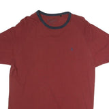ORIGINAL PENGUIN Mens Red & Navy Blue Regular Fit M Short Sleeve Crew Neck