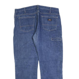 DICKIES Mens Regular Fit Blue Denim Jeans W38 L30 Zip Closure Cotton Blend