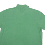 TOMMY HILFIGER Mens Green Short Sleeve Plain Polo Shirt M Cotton Classic Casual