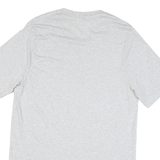 CAT Mens Grey Plain T-Shirt L Short Sleeve Crew Neck Cotton Blend Casual