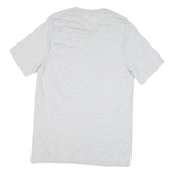 CAT Mens Grey Plain T-Shirt L Short Sleeve Crew Neck Cotton Blend Casual