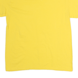 GILDAN Mens Yellow T-Shirt L Short Sleeve Crew Neck Plain Cotton Casual